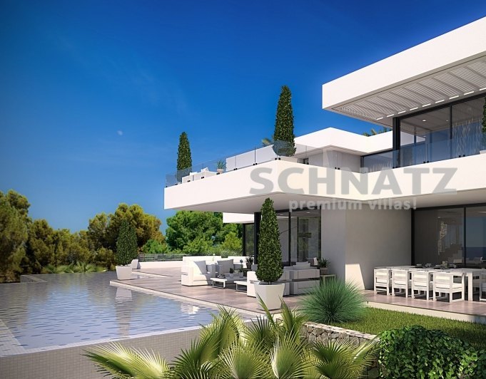 Proyecto de villa moderna con vistas al mar