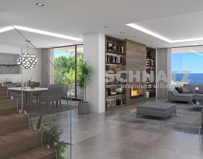 Proyecto de villa moderna con vistas al mar
