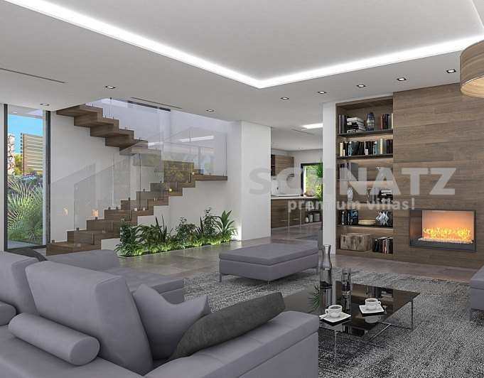 Proyecto de villa moderna con vistas al mar