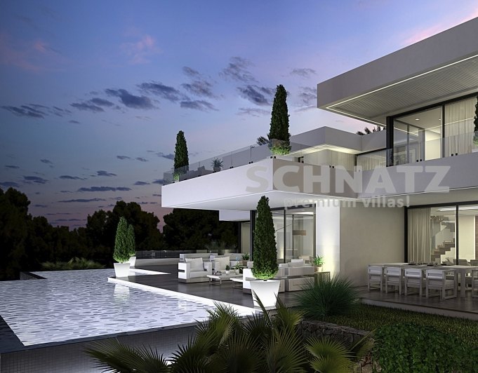 Proyecto de villa moderna con vistas al mar