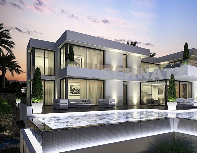 Proyecto de villa moderna con vistas al mar