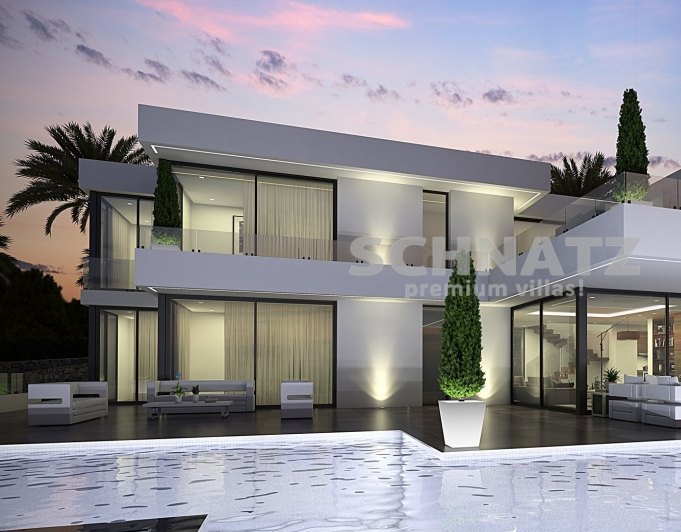 Proyecto de villa moderna con vistas al mar