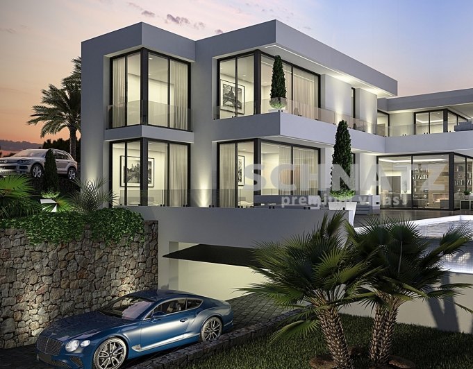 Proyecto de villa moderna con vistas al mar