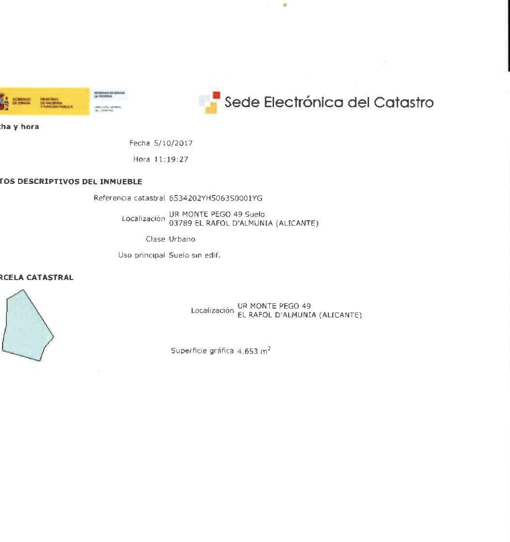 Parcela en venta en Monte Pego