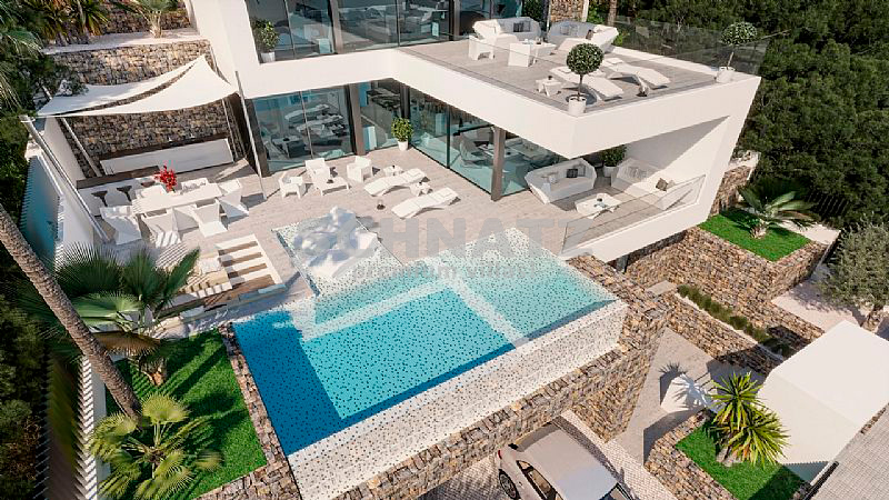 Villa de lujo de nueva construcción con vistas al mar en venta en Calpe