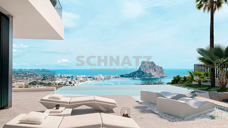 Villa de lujo de nueva construcción con vistas al mar en venta en Calpe
