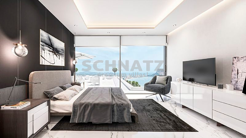 Villa de lujo de nueva construcción con vistas al mar en venta en Calpe