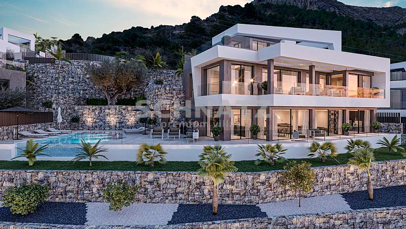 Villa de lujo en construcción con vistas panorámicas al mar en venta en Calpe