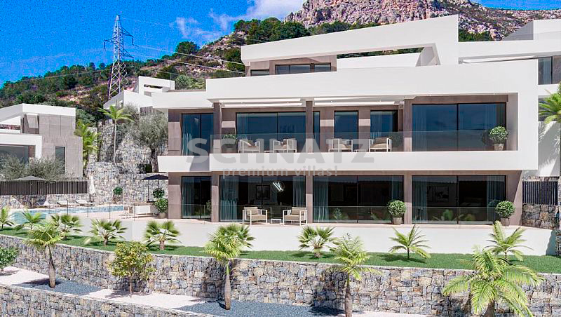 Villa de lujo en construcción con vistas panorámicas al mar en venta en Calpe