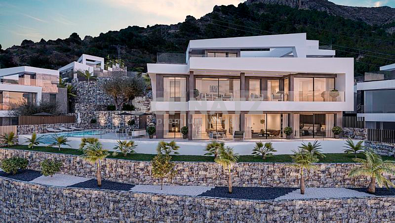 Villa de lujo en construcción con vistas panorámicas al mar en venta en Calpe