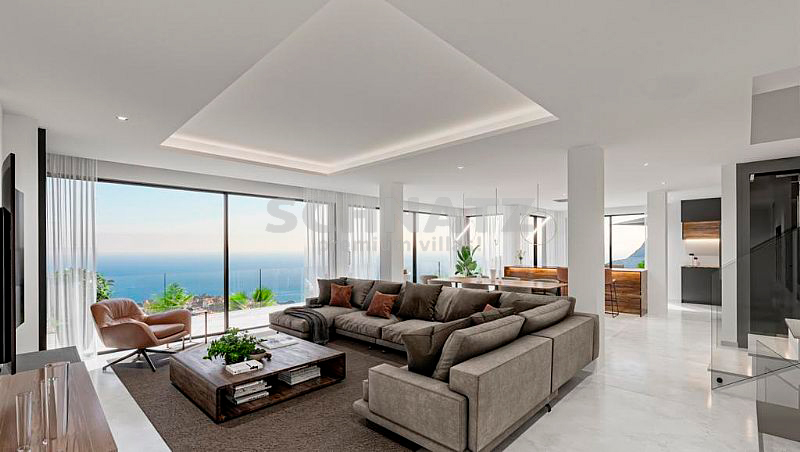 Villa de lujo en construcción con vistas panorámicas al mar en venta en Calpe