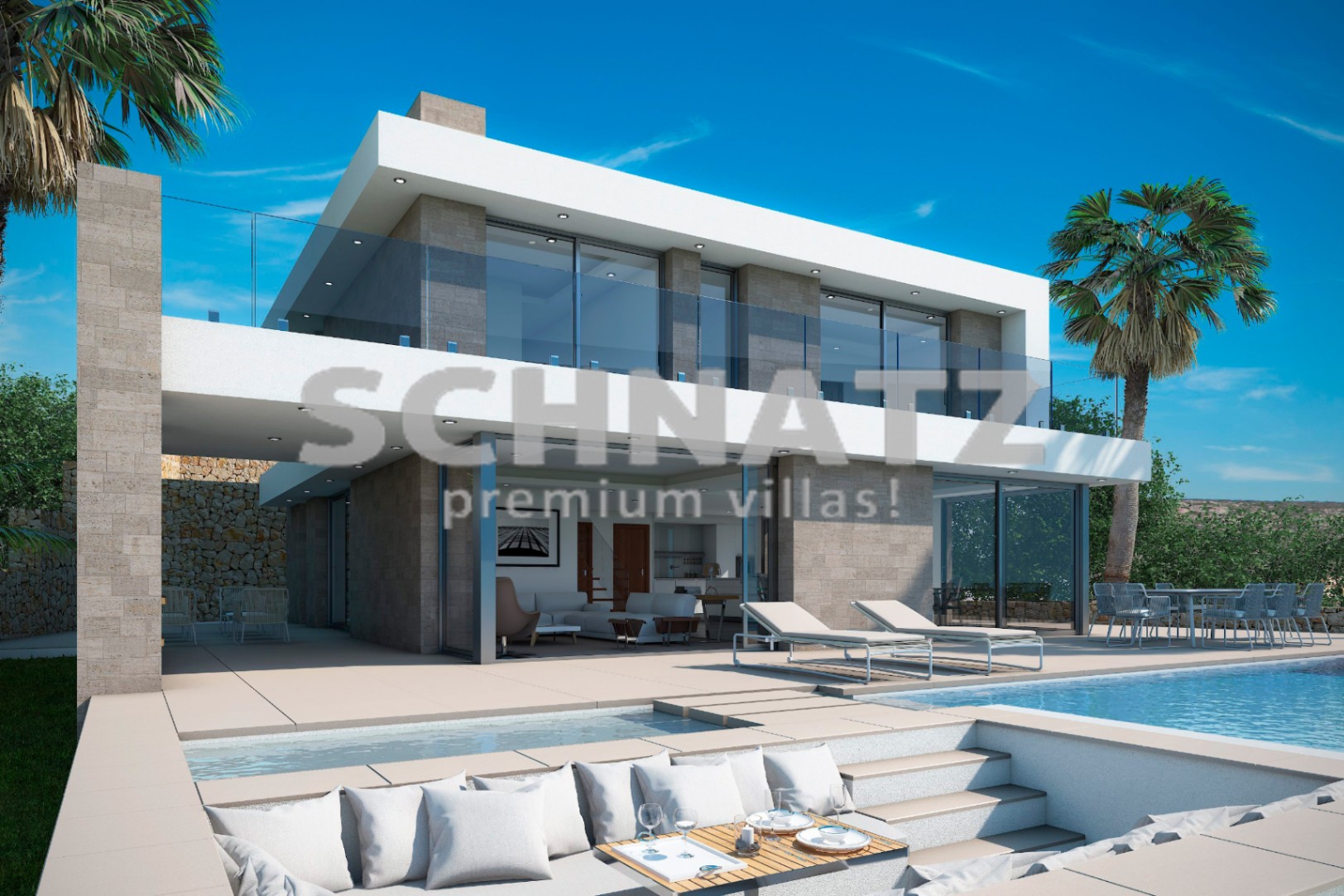 Proyecto de villa moderna y minimalista en venta en el valle de Jalón
