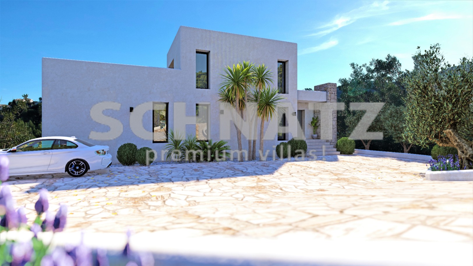Proyecto de villa de diseño moderno y minimalista en venta en Orba