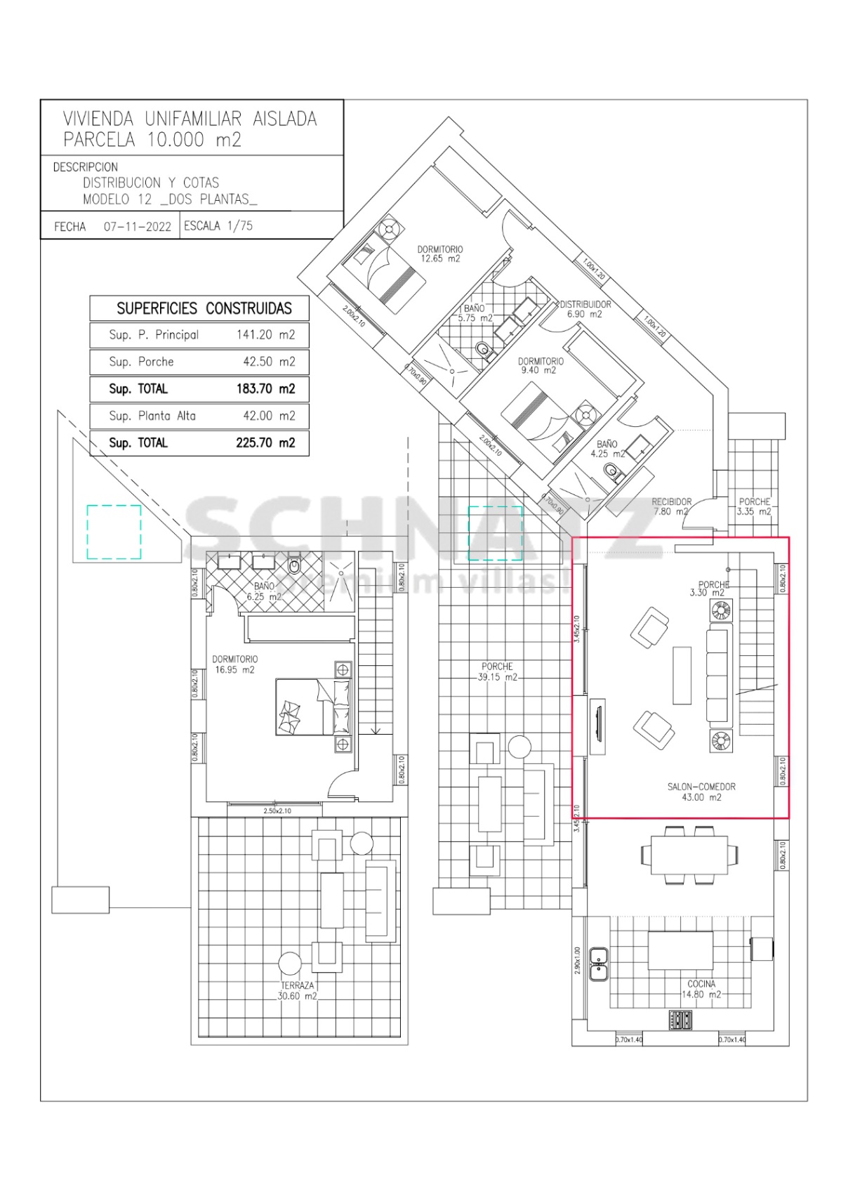 Proyecto de villa de diseño moderno y minimalista en venta en Orba
