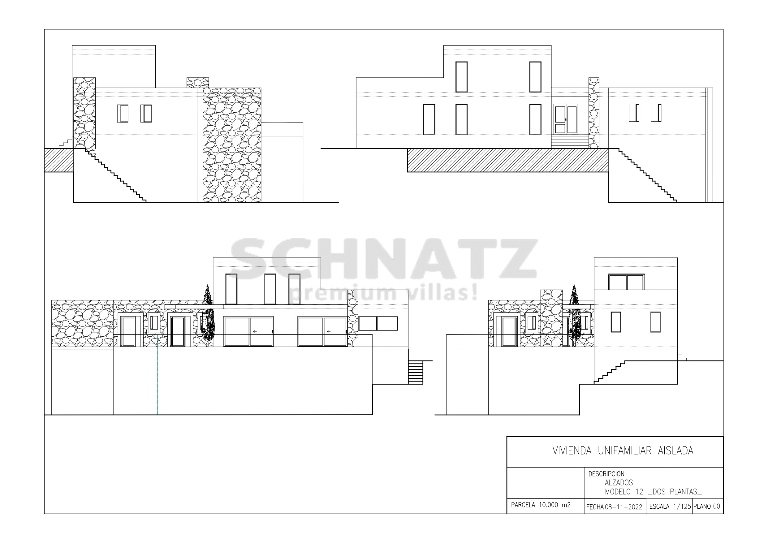 Proyecto de villa de diseño moderno y minimalista en venta en Orba