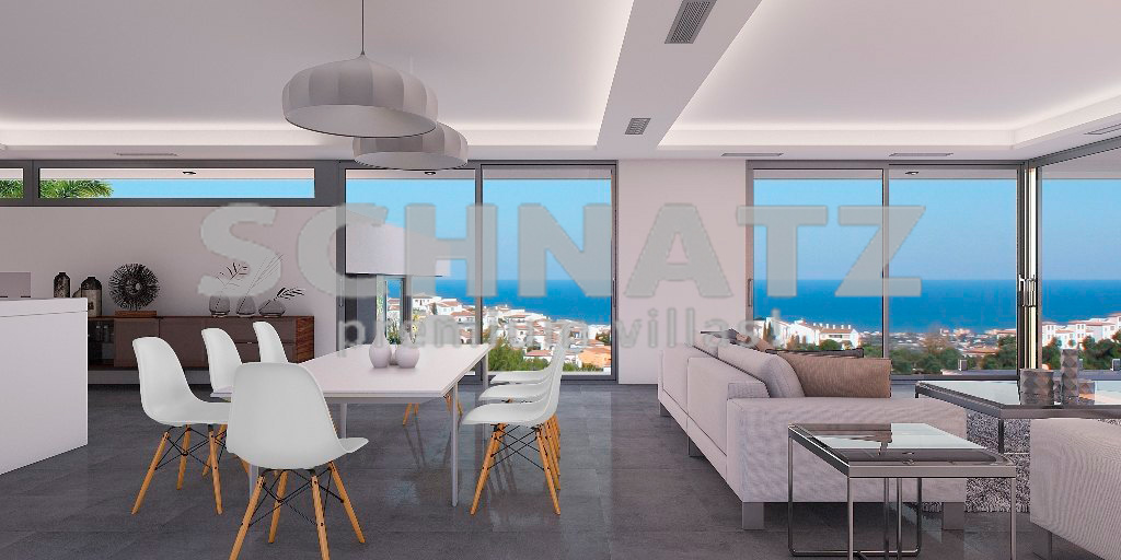 Villa de diseño minimalistas sobre una parcela con increíbles vistas al mar en venta en Rafol de Almunia