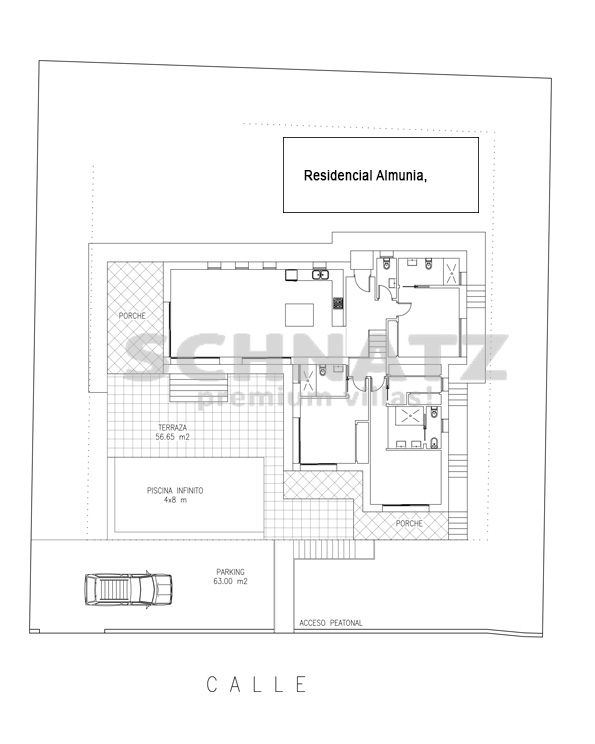 Villa de diseño minimalistas sobre una parcela con increíbles vistas al mar en venta en Rafol de Almunia