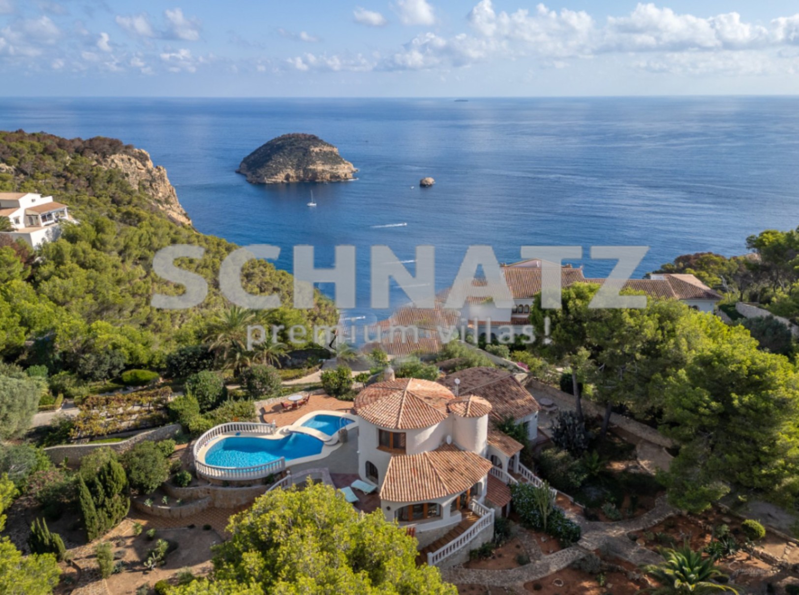 Villa en venta con fantásticas vistas al mar y a la isla de Portichol de Jávea