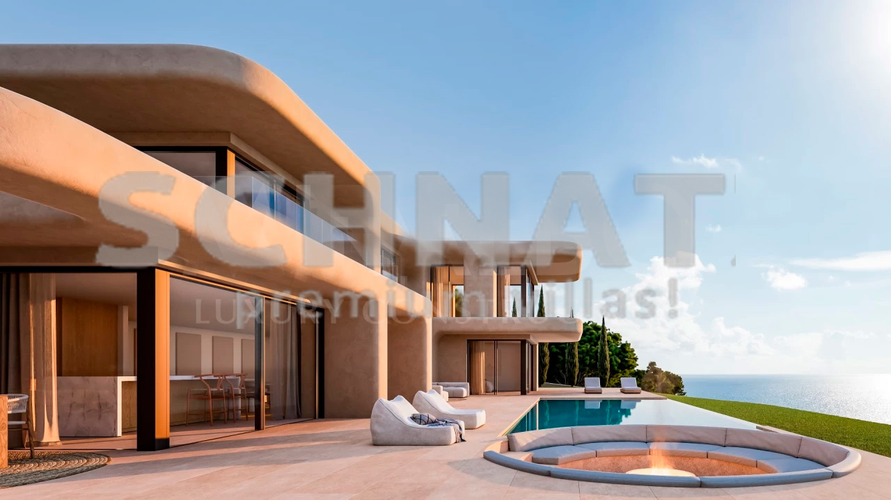 Villa de obra nueva con vistas panorámicas al mar en venta en Jávea
