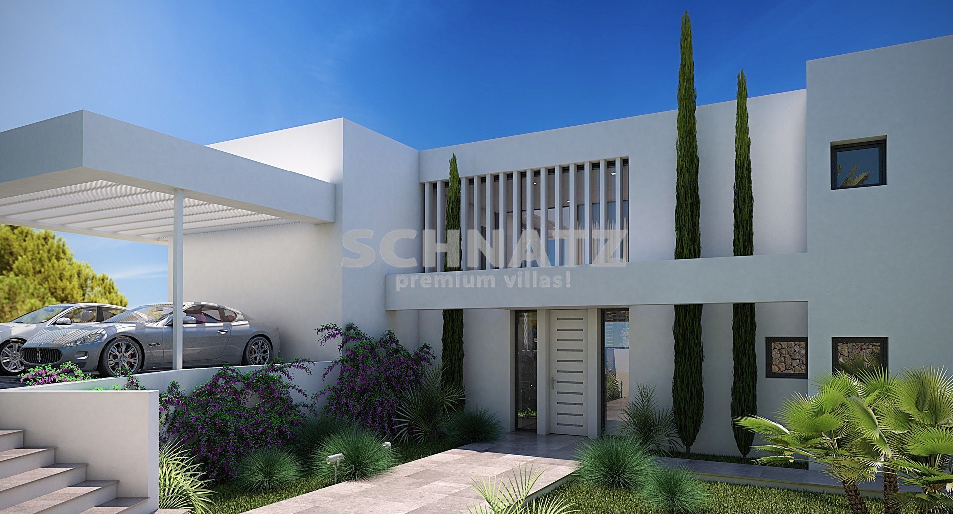 Bauprojekt für eine moderne Villa mit Meerblick