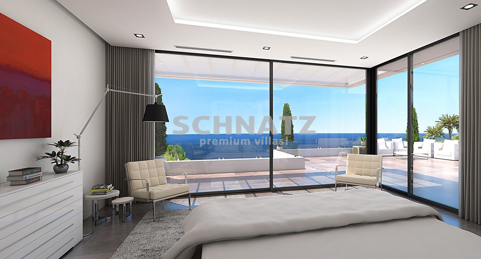 Bauprojekt für eine moderne Villa mit Meerblick
