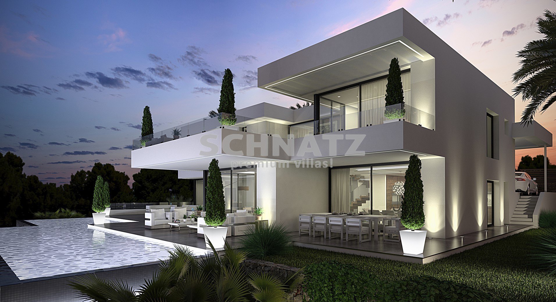 Bauprojekt für eine moderne Villa mit Meerblick
