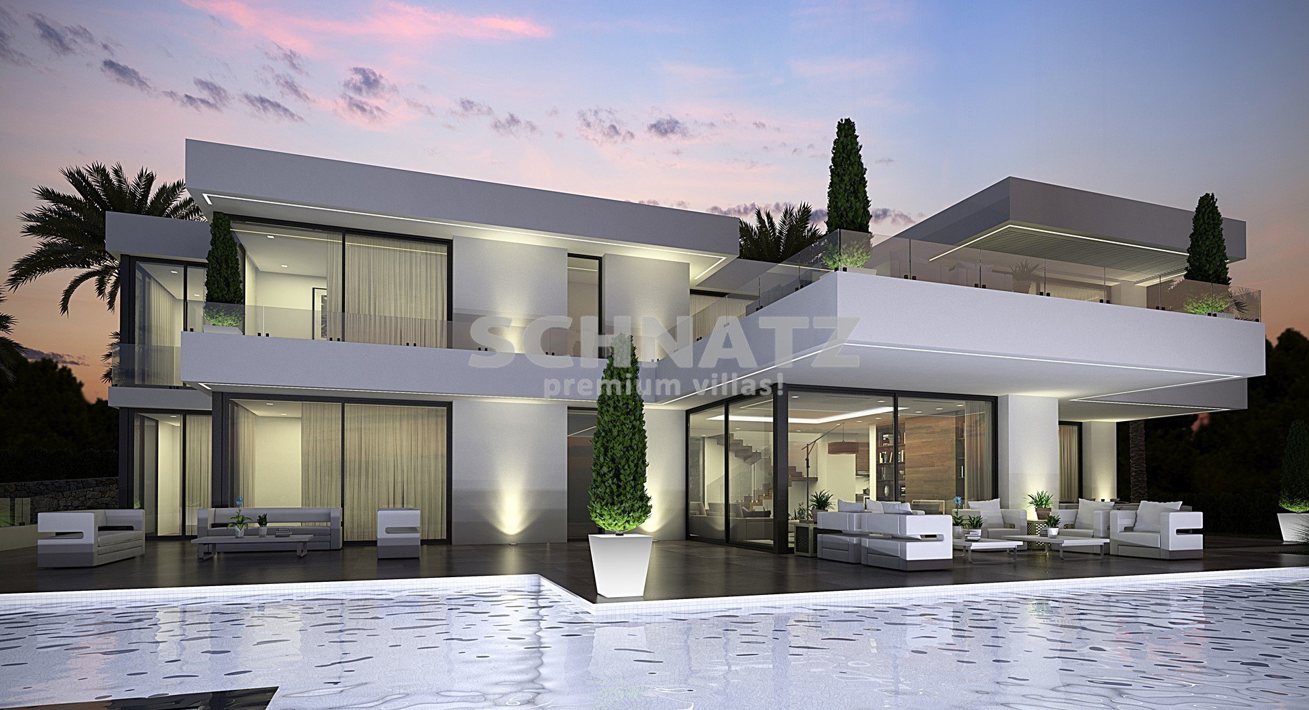 Bauprojekt für eine moderne Villa mit Meerblick