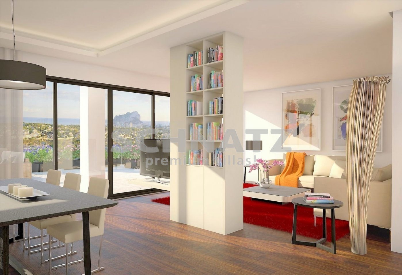 Projekt einer Luxus-Villa mit Panoramablick auf das Meer
