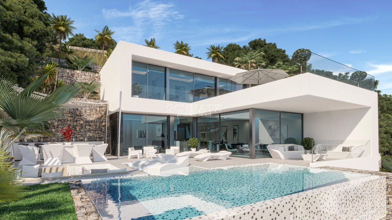 Nieuwbouw met zeezicht in Calpe