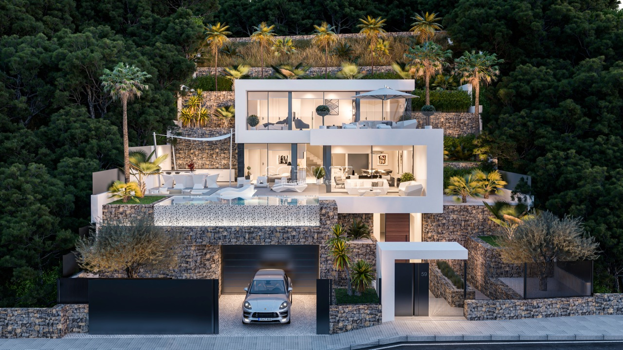 Nieuwbouw met zeezicht in Calpe