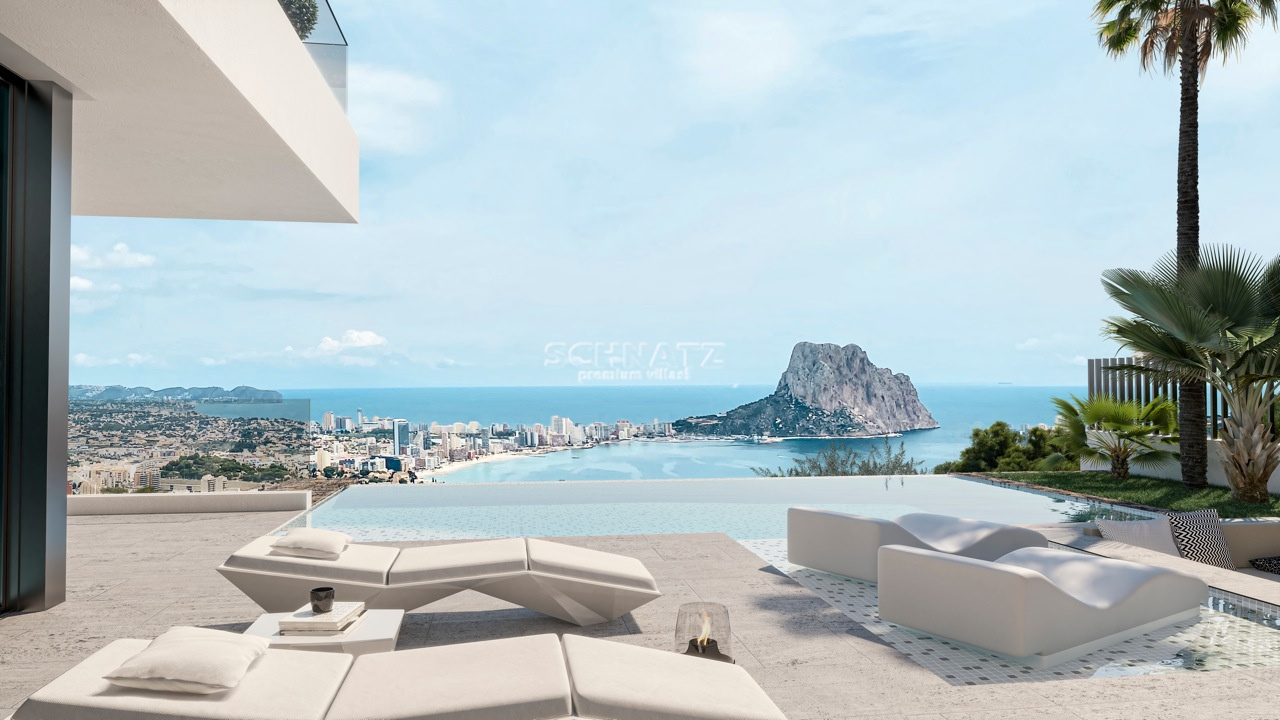 Nieuwbouw met zeezicht in Calpe