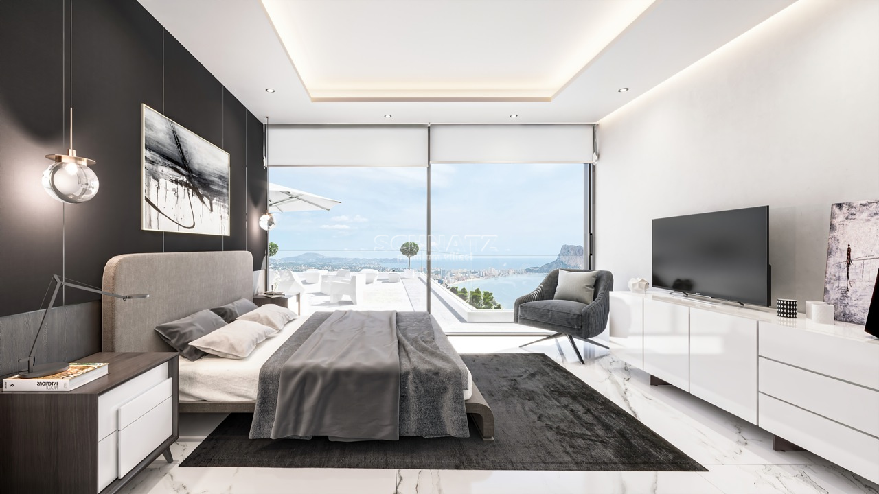 Nieuwbouw met zeezicht in Calpe