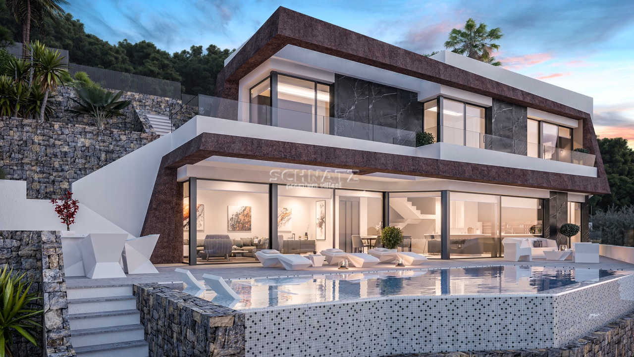Nieuwbouw met zeezicht in Calpe