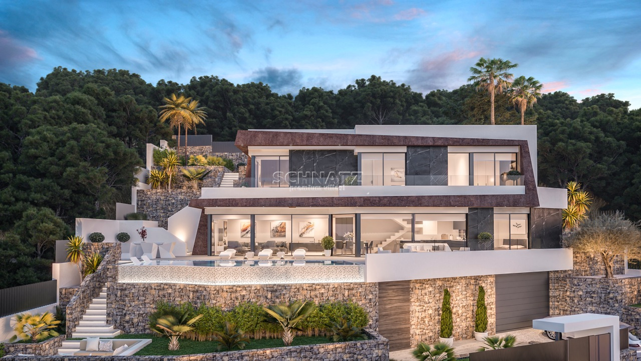 Nieuwbouw met zeezicht in Calpe