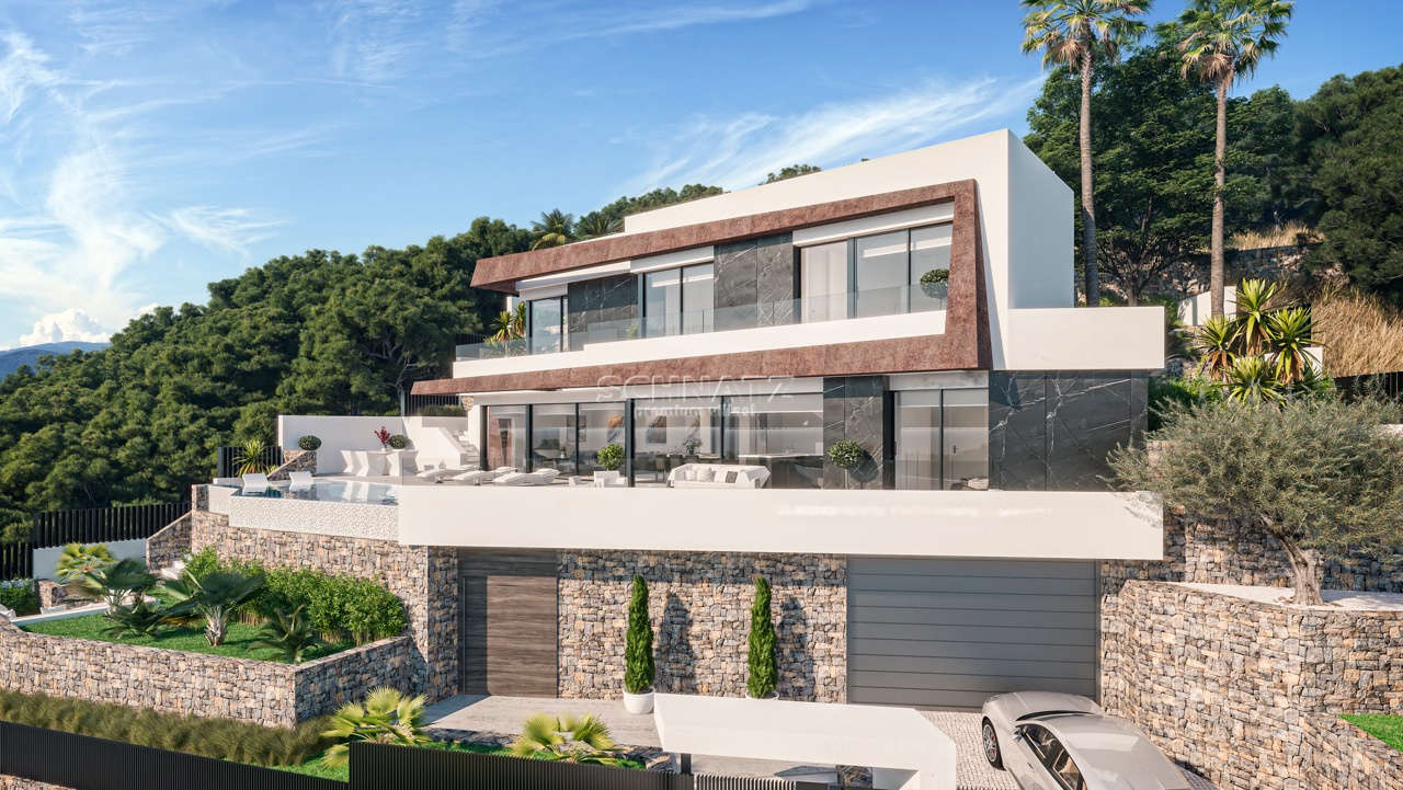 Nieuwbouw met zeezicht in Calpe