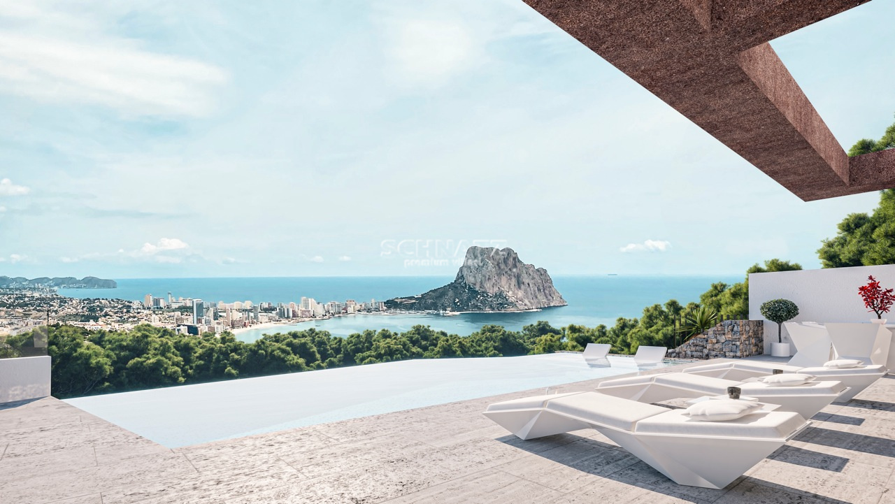 Nieuwbouw met zeezicht in Calpe