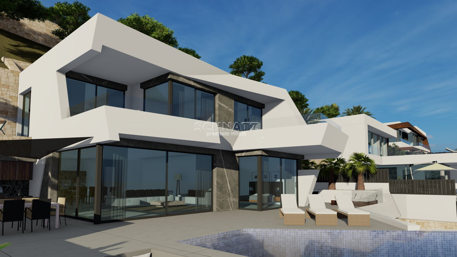 Nieuwbouw met zeezicht in Calpe