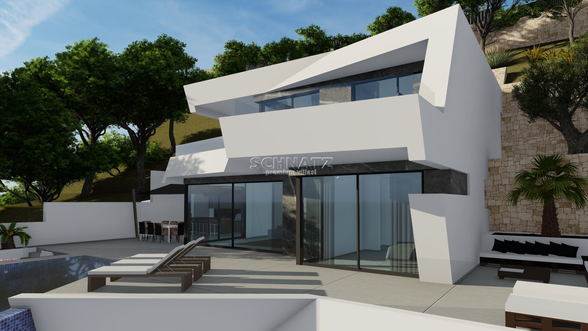 Nieuwbouw met zeezicht in Calpe