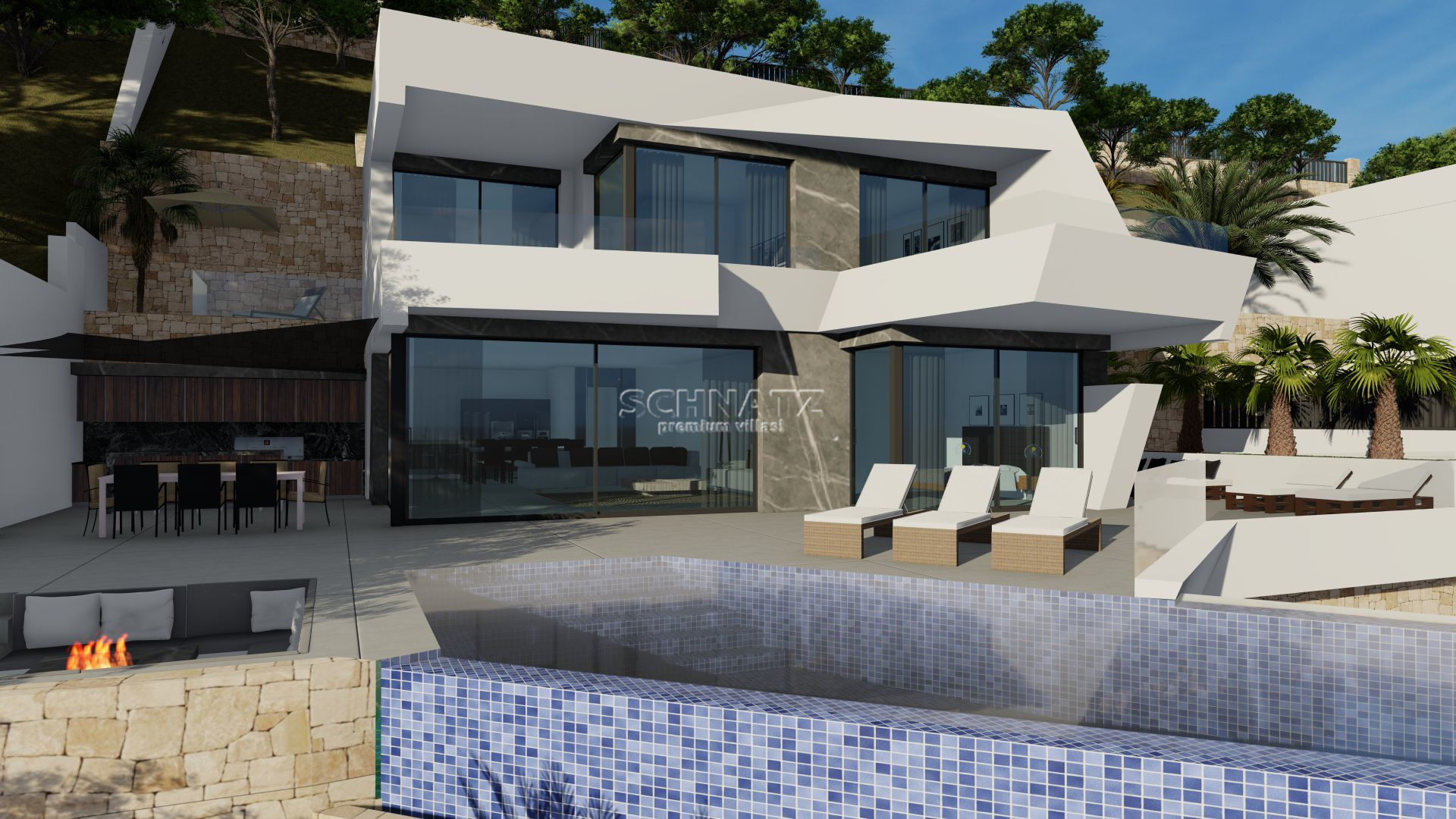 Nieuwbouw met zeezicht in Calpe