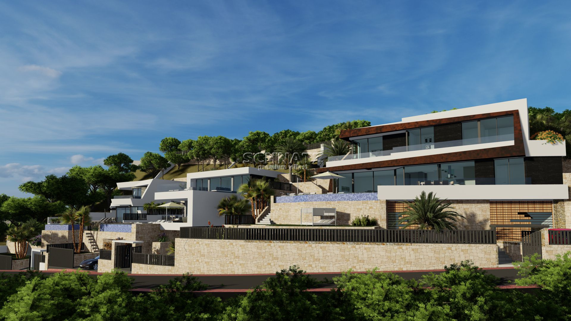 Nieuwbouw met zeezicht in Calpe