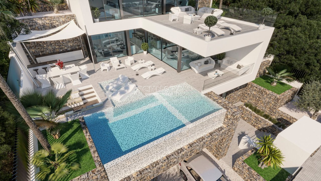 Nieuwbouw met zeezicht in Calpe
