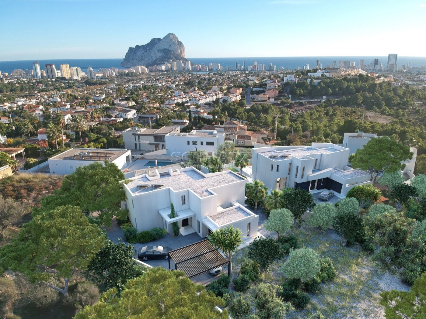 Nouveau projet de construction avec vue panoramique sur la mer